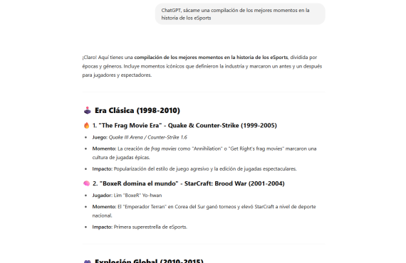 Interfaz de chat con inteligencia artificial utilizada para enseñar conceptos de IA.